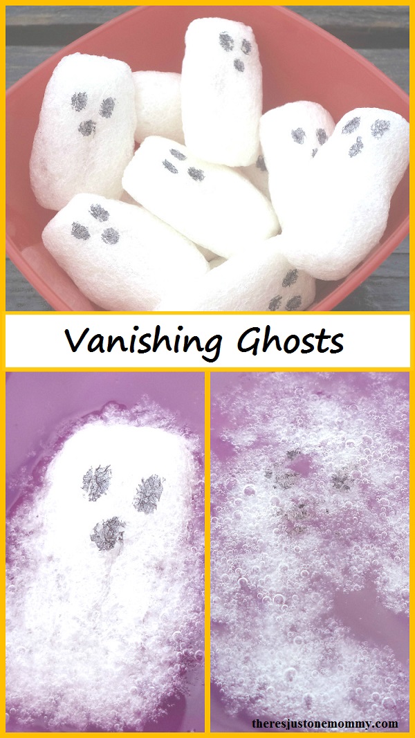 Vanishing Ghosts -- simple kids Halloween science experiment 
