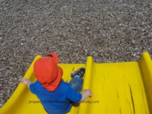 boy on slide
