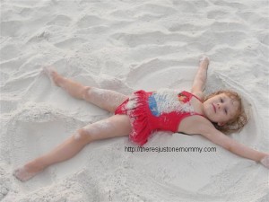 playing in sand