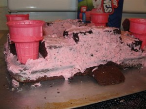 making a castle cake