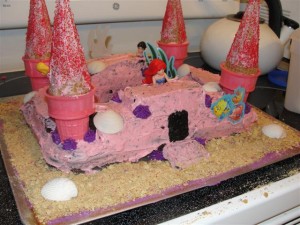 mermaid castle cake