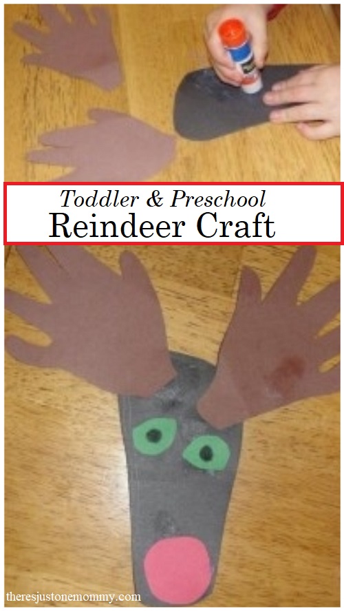handprint reindeer craft for preschool 