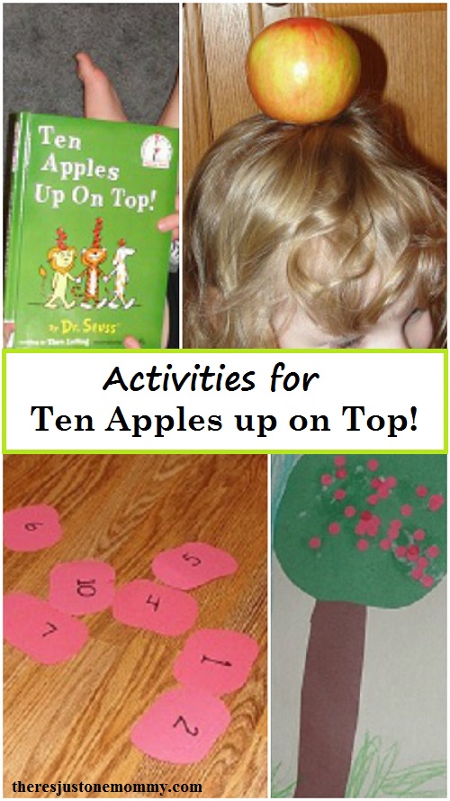 activities for 10 Apples up on Top: Dr. Seuss book craft, Ten Apples up on Top craft and activities
