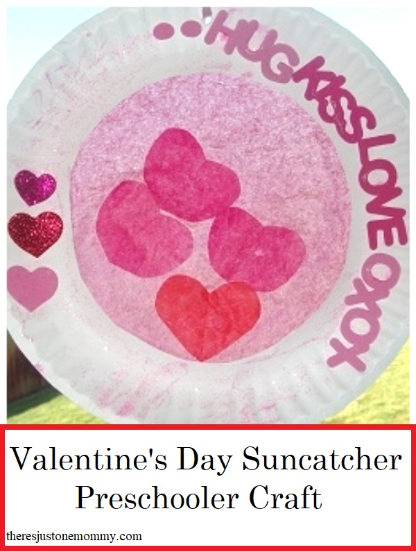 Valentine's Day suncatcher -- simple preschool Valentine craft idea 