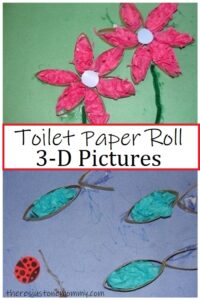 preschool craft with toilet paper tubes