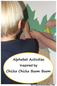 alphabet activities to go with the book Chicka Chicka Boom Boom