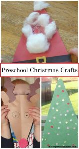 preschool Christmas crafts -- simple toddler and preschool crafts with triangles