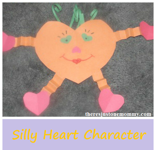 silly heart characters -- fun kids Valentine's Day craft