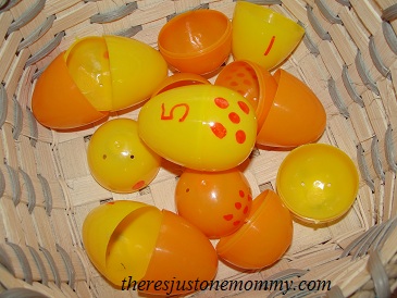 preschooler plastic egg math activity