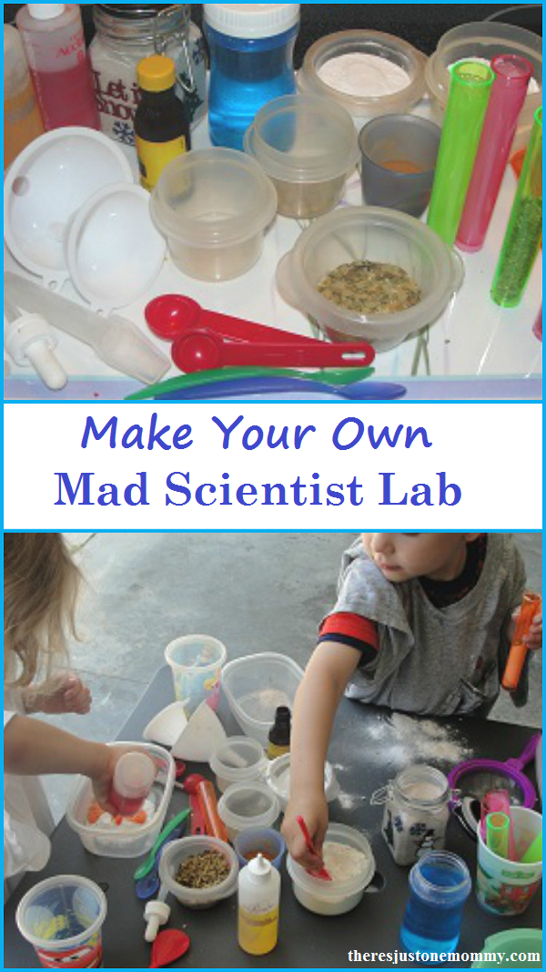 Make your own Mad Scientist Lab for the kids for open-ended experiments