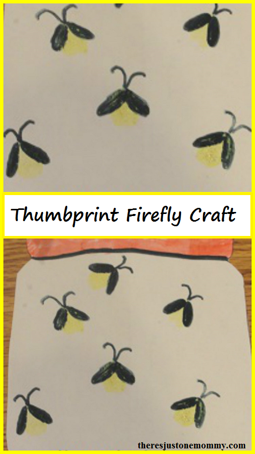 thumbprint craft -- simple firefly craft (lightning bug craft) that is perfect for summer