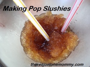 making soda pop slushies