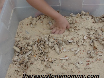 peanut shell sensory play