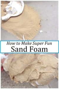how to make sand foam by mixing sand and shaving creame