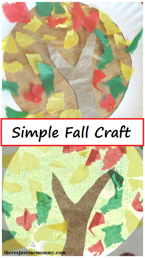 simple fall craft -- fall suncatcher, perfect toddler fall craft or preschooler fall craft