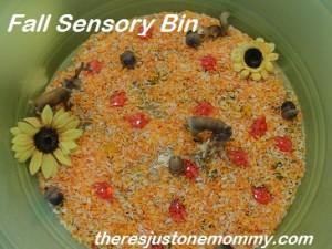 autumn sensory bin