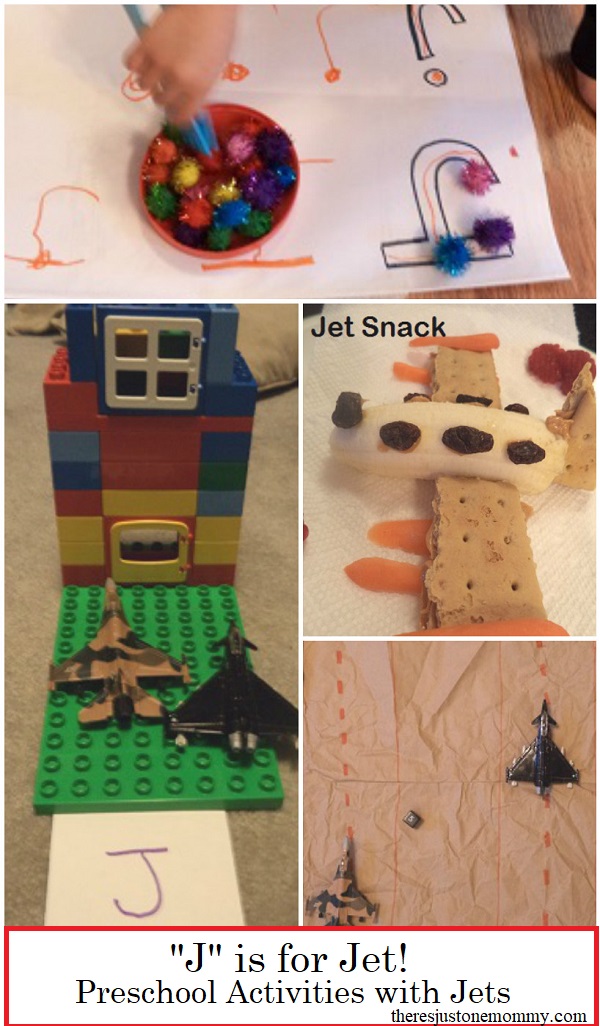 J is for Jet: preschool activities for the letter "J" and other learning activities with toy jets