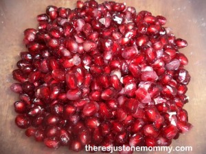 opening a pomegranate
