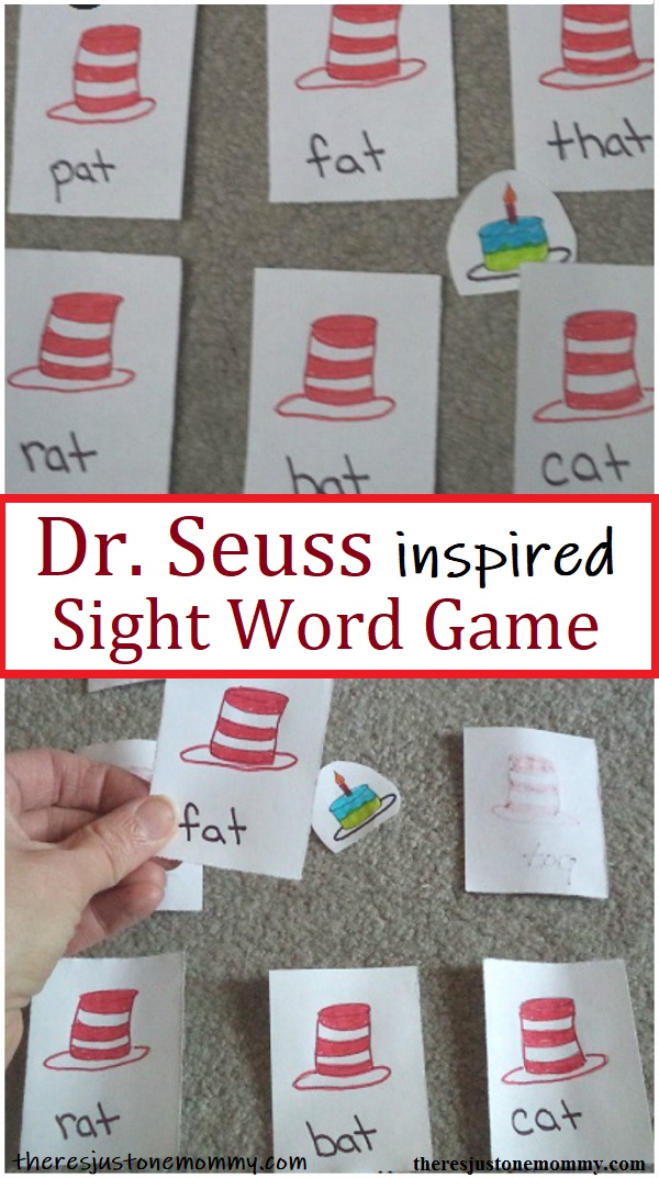 DIY sight word game for Dr Seuss Week
