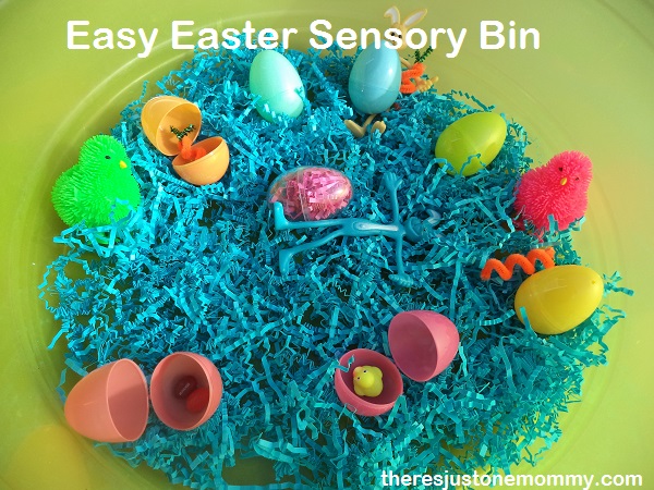 Easy Easter Sensory Bin from There's Just One Mommy