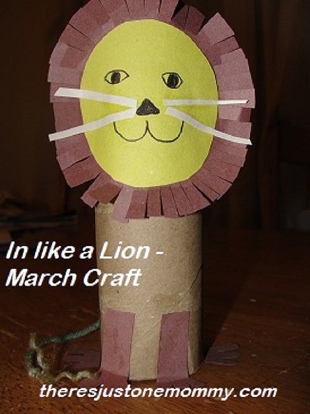 cardboard tube lion 