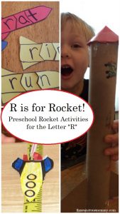 Rocket Activities for preschool -- perfect for working on the letter R
