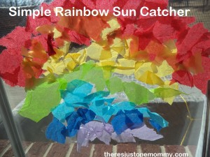 tissue paper rainbow