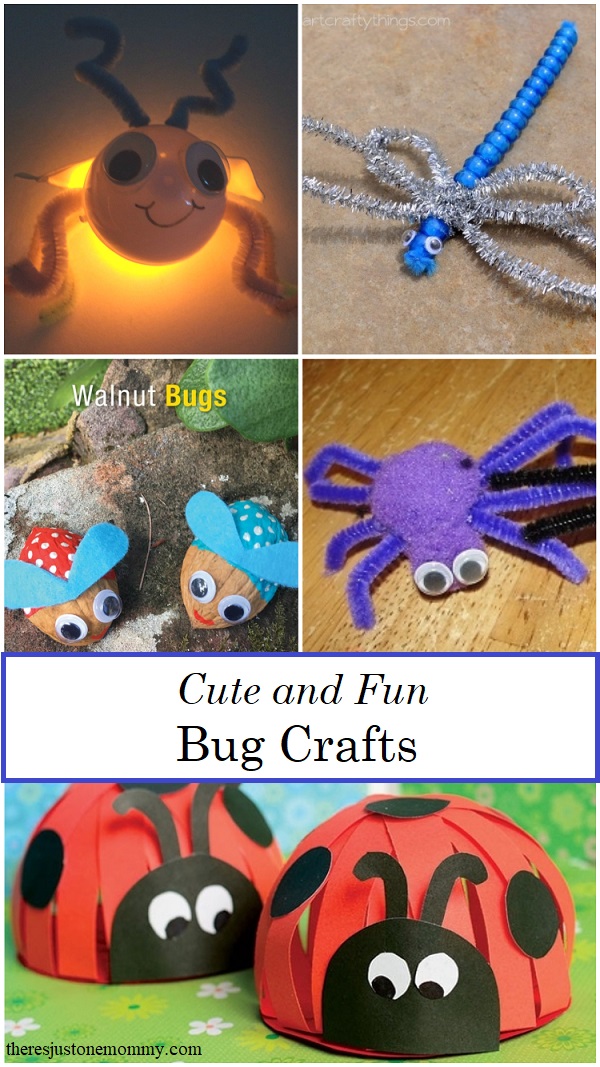 kids bug crafts -- lightning bug crafts, ladybug crafts, and dragonfly craft ideas for kids