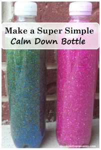 How to make a calm down bottle -- simple directions for sensory bottle