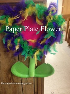 Fun, feathery paper plate flower craft