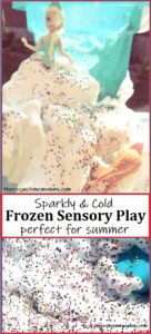 sensory activity with shaving cream and ice