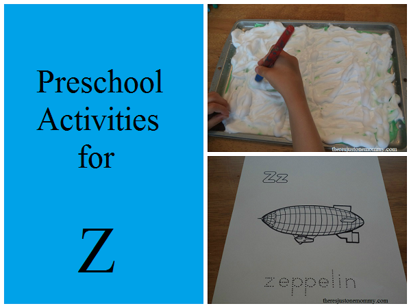 preschooler activities for Z