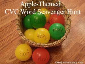 Apple-Themed CVC Word Scavenger Hunt