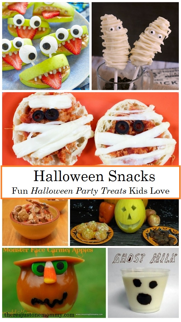 Halloween snacks for kids; fun Halloween treats for a kids Halloween party