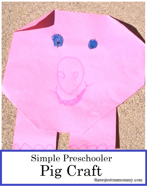 simple pig craft for preschoolers