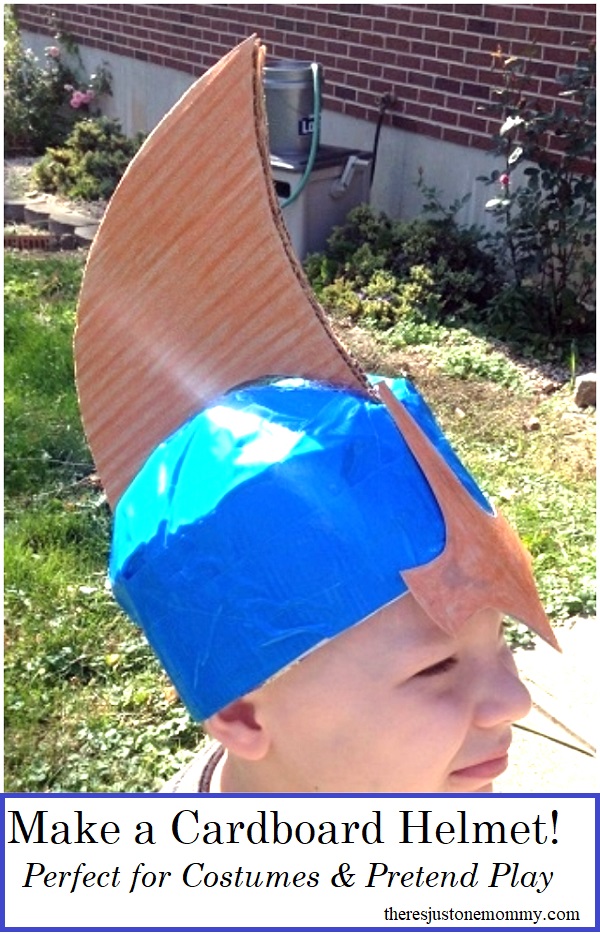 Fiasko ærme Hellere How to Make a Cardboard Helmet | There's Just One Mommy