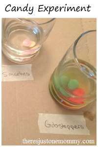 Dissolving candy experiment -- perfect for that Halloween candy!
