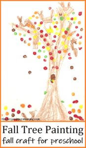 colorful fall tree craft for preschoolers