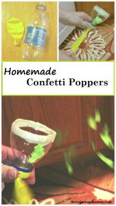 homemade confetti popper: simple DIY confetti popper that is perfect for a kid-friendly New Years