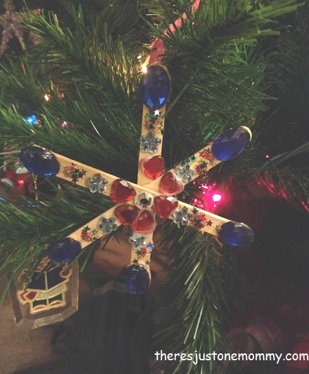 craft stick snowflake ornament