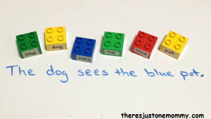 learning with Legos: using Lego blocks to work on sentence structure