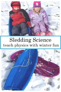 teach about physics with sledding! Fun winter science activity for kids