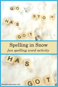 fun spelling word practice idea for winter