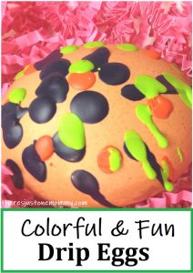 decorating Easter eggs with melted crayon