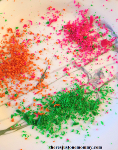crayon shavings for melted crayon craft