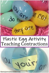 teaching contractions plastic egg activity