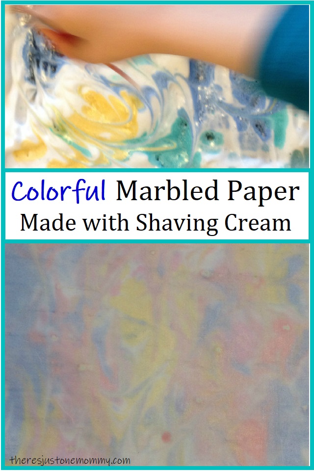 how to make marbled paper with shaving cream