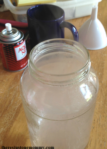 kid science experiment: cloud in a jar