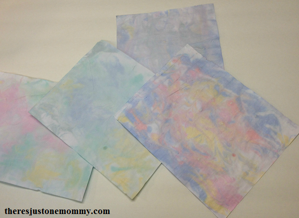 homemade marbled paper