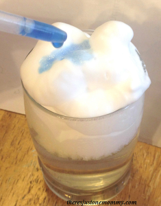 making a shaving cream cloud